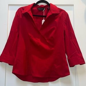 Express Stretch Red Blouse- Juniors 13/14